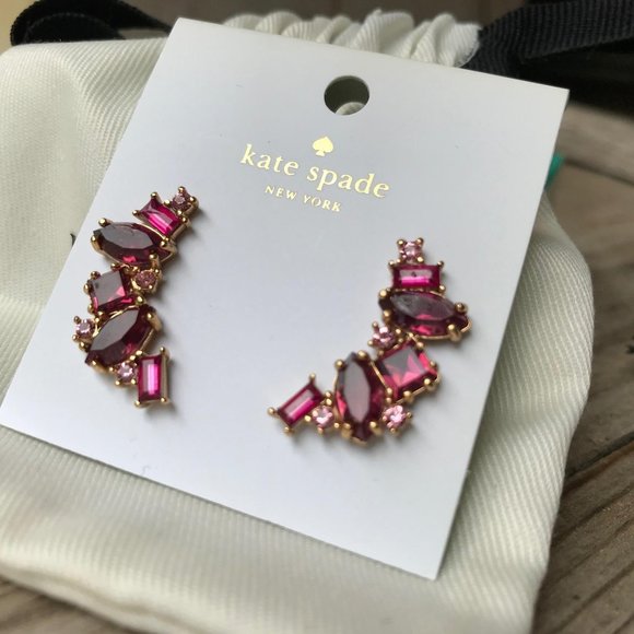 kate spade Jewelry - Kate Spade berry Multi Cluster Earrings